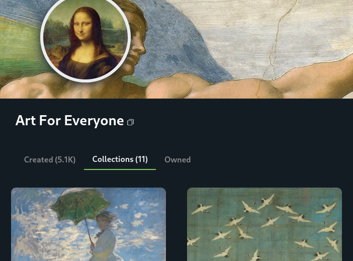ArtForE_Chia's tweet photo. 🎨One Masterpiece in Every Wallet🎨

🖼️ More than 5000 NFTs minted so far 🖼️
All have an edition number, and a dedicated json file

More than 4250 were airdrop 🪂
11 Collections 

Thank you for your support all!
Chia community is the best. 
More to come

https://t.co/m2wc1CiYxo https://t.co/ghJq0ticWL