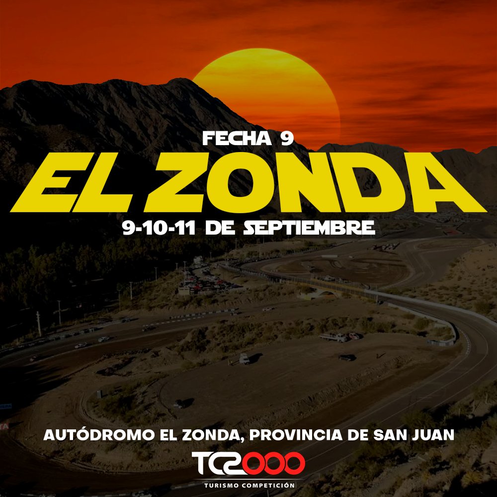 Lo pedíamos todos, lo tenemos 😉 🎉 Celebremos todos juntos, que muy pronto en San Juan el #TC2000 vuelve a correr en El Zonda 🔥 🗓️ 9, 10 y 11 de septiembre