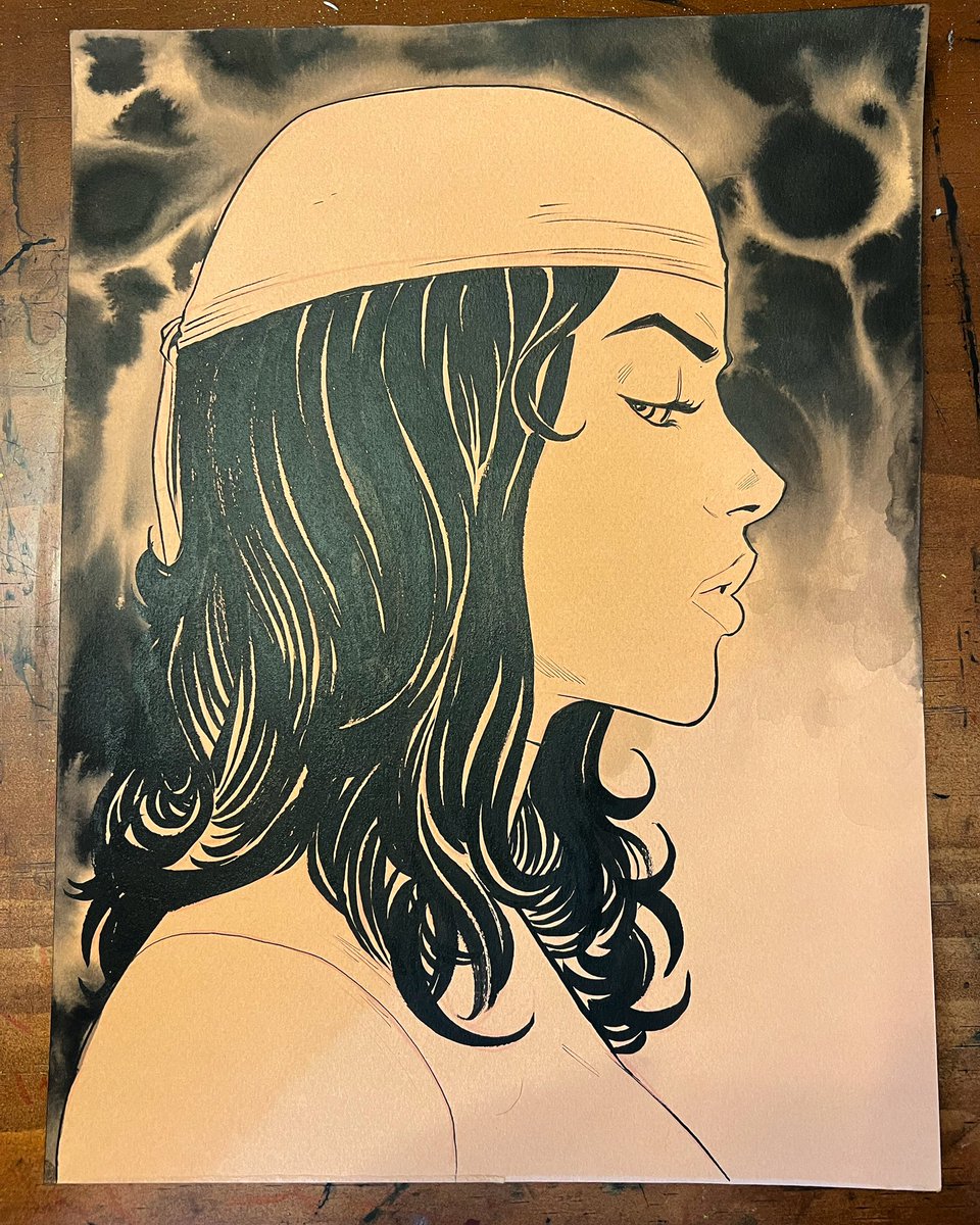 drew_moss's tweet photo. #elektra #elektraassassin #wip #marvel #comics #daredevil. #inkwash added https://t.co/LI8zxosDHs
