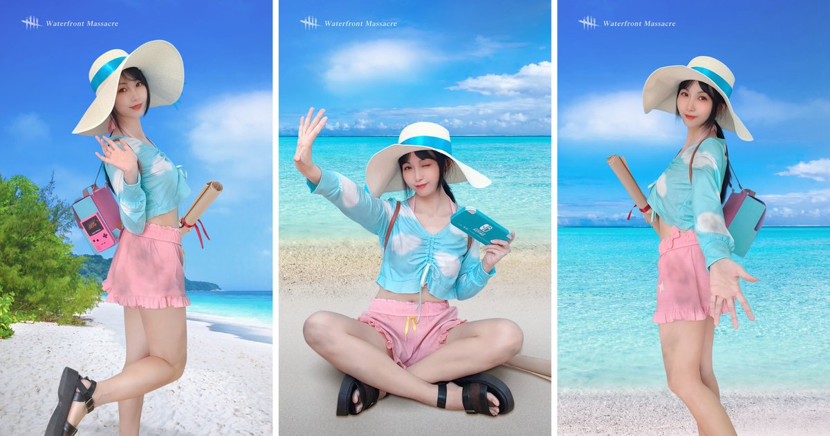 MismiMew's tweet photo. Feng Min cosplay--The shorefront ensemble:   "It's her vacation,and if she just wants to play video games while sitting on the beach,she will.@DeadByBHVR #DeadbyDaylight #dbdcosplay https://t.co/TnUcKQpL5E
