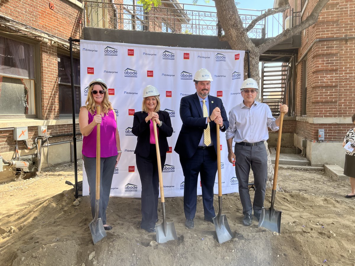 Earlier this week, we broke ground on 40 senior homes @ Harrower Village adaptive re-use! Affordable housing is #ourbestmove. In partnership with <a href="/MyGlendale/">City of Glendale, CA</a>, <a href="/WellsFargo/">Wells Fargo</a>, and <a href="/EnterpriseNow/">Enterprise Community Partners</a>. Design by <a href="/KFALosAngeles/">KFA Architecture</a> and <a href="/omgivning/">Omgivning Architecture & Interiors</a>