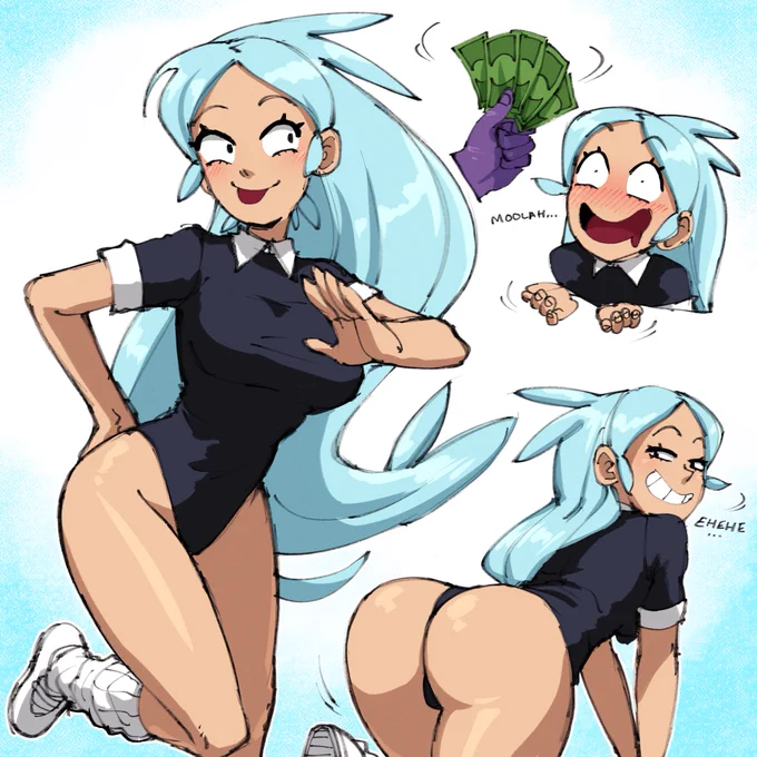 Lou receives some sweet moolah for wearing that funny new outfit :^) 