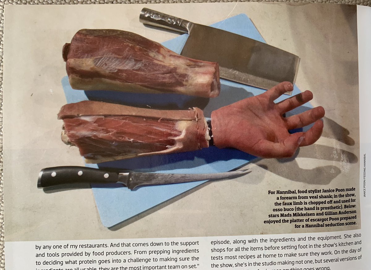 lorettaramos's tweet image. Just got my #EmmyMagazine issue featuring food stylists - you know it’s @FeedingHannibal ‘s glorious work when you see a severed arm on a plate! #Hannibal #Fannibal
digital.emagazines.com/Emmy/20220804/…