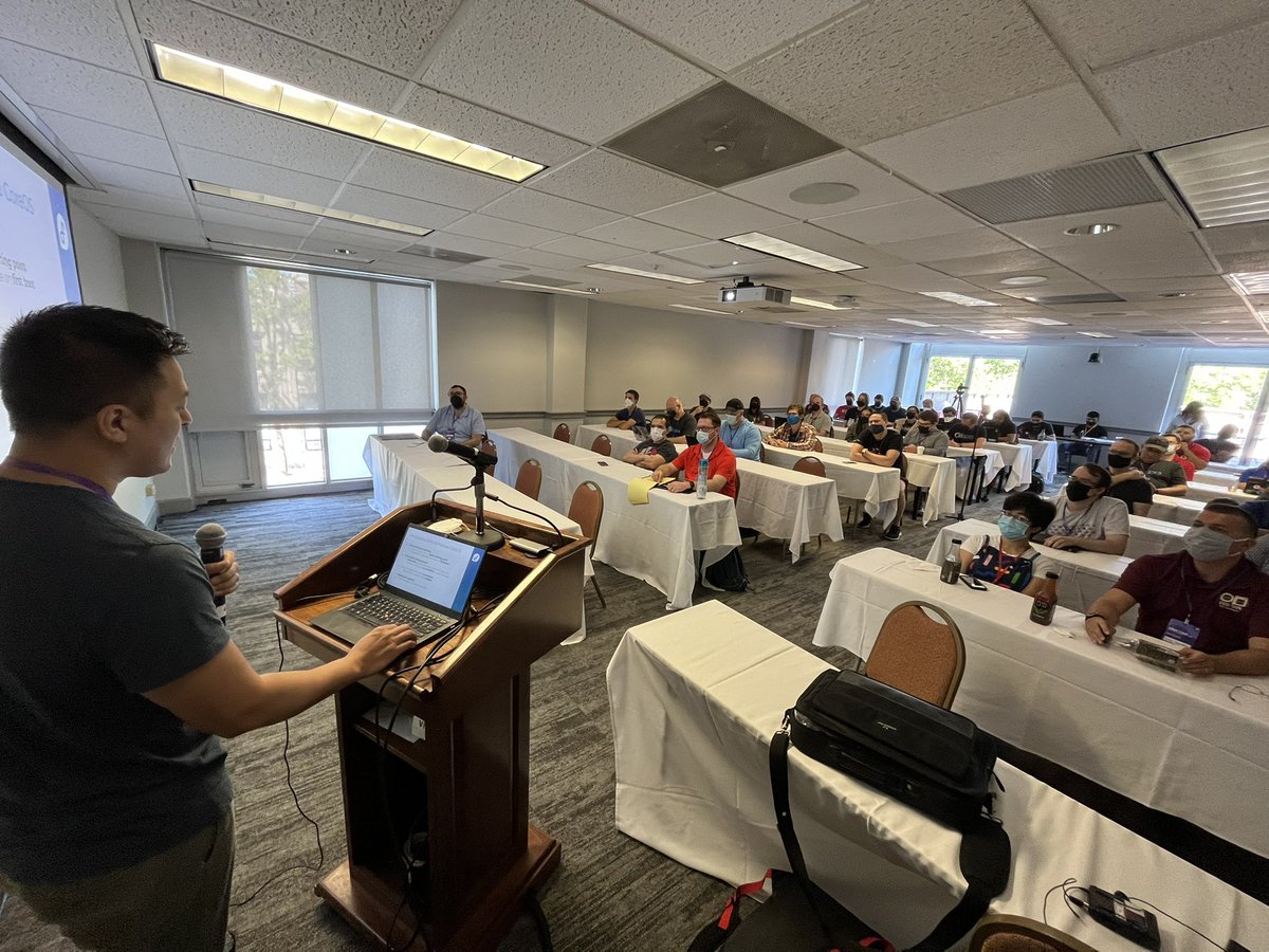 Dusty Mabe (@dustymabe) on Twitter photo Mike Nguyen talking to a packed room about <a href="/FedoraCoreOS/">Fedora CoreOS</a> at <a href="/devconf_us/">DevConf US</a> in Boston this week! Mike Nguyen talking to a packed room about <a href="/FedoraCoreOS/">Fedora CoreOS</a> at <a href="/devconf_us/">DevConf US</a> in Boston this week!