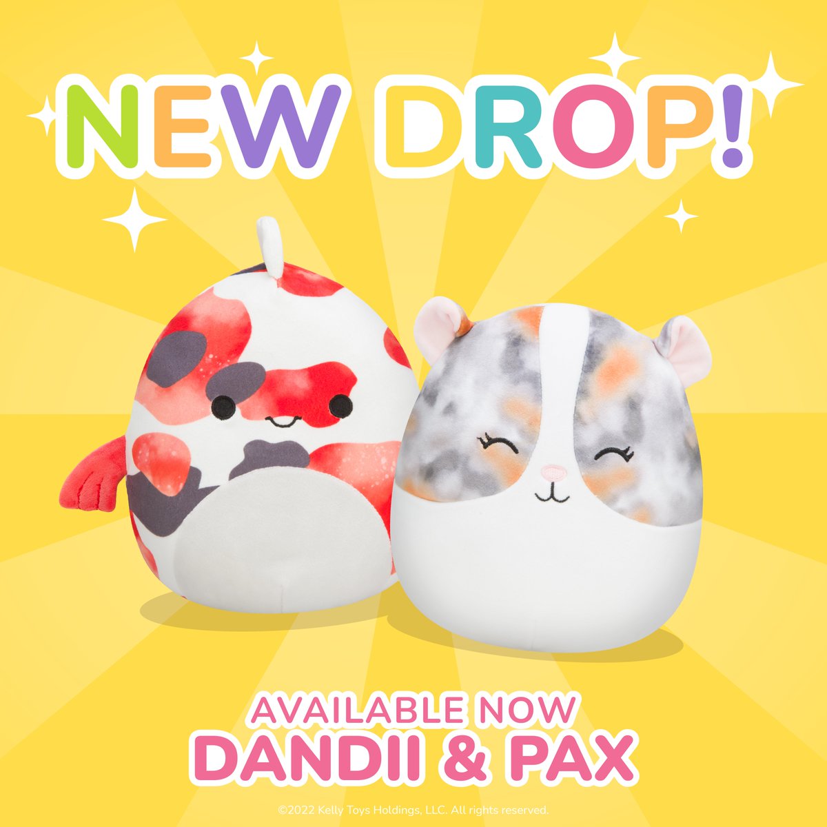 squishmallows's tweet image. Dandii the Koi Fish and Pax the Hamster have dropped! ✨ Who is ready to go #SquishHunting? 🐟🐹 #Squishmallows