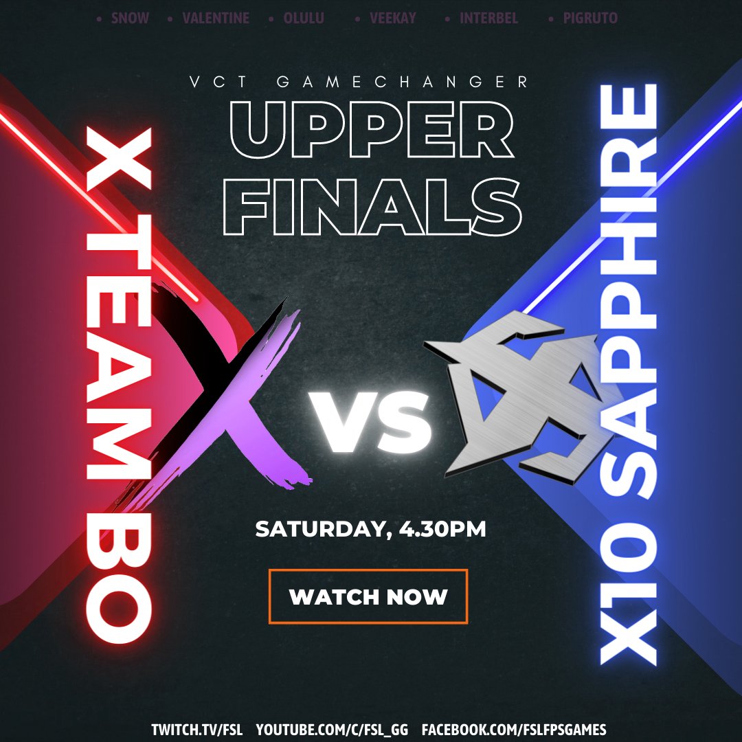 XTEAMBO's tweet photo. We have proven our spot in the upper finals, and our next game will be against X10 Sapphire 4.30pm SGT.
Will we be able to secure a spot in elite? 🤫
#viXtory #vctgamechanger https://t.co/1imQzjO78x