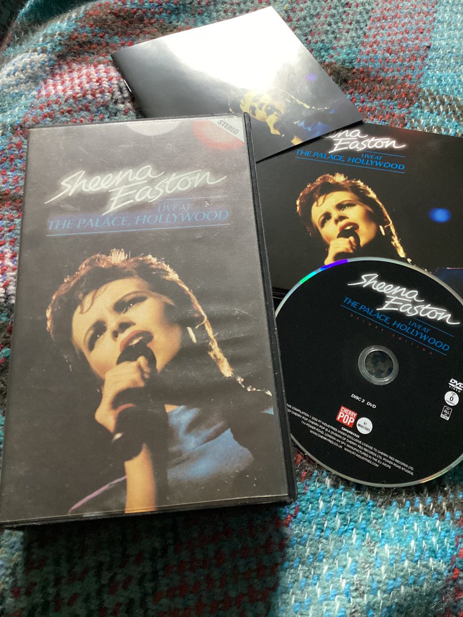 dearianfawn's tweet photo. Very pleased with my #SheenaEaston live at #ThePalace #Hollywood deluxe #CherryPop CD and DVD that can go with my original #VHS video from #1982 🥰🤣 https://t.co/8plqeKuWGC