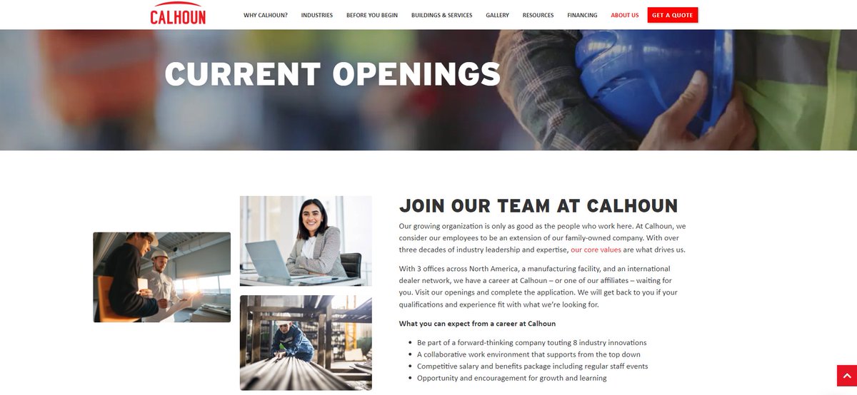 CalhounSS's tweet image. We have recently implemented a careers page on our website.  Find our current career opportunities under the "About Us" tab on our website. Job search and apply in one place!
#ourstrengthisinourstructure
calhounsuperstructure.com/careers/
