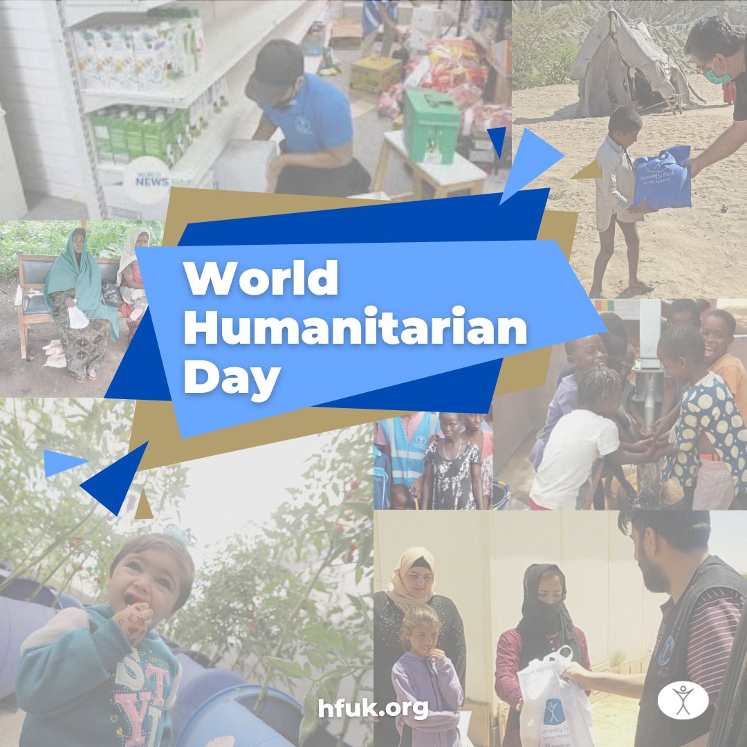 HumanityFirstUK's tweet photo. On #WorldHumanitarianDay 💙 - we'd like to acknowledge, thank and remember humanitarians across the globe for their efforts to make the world a little better 🌎🙏

#ServingMankind https://t.co/I9OXfoaPjt