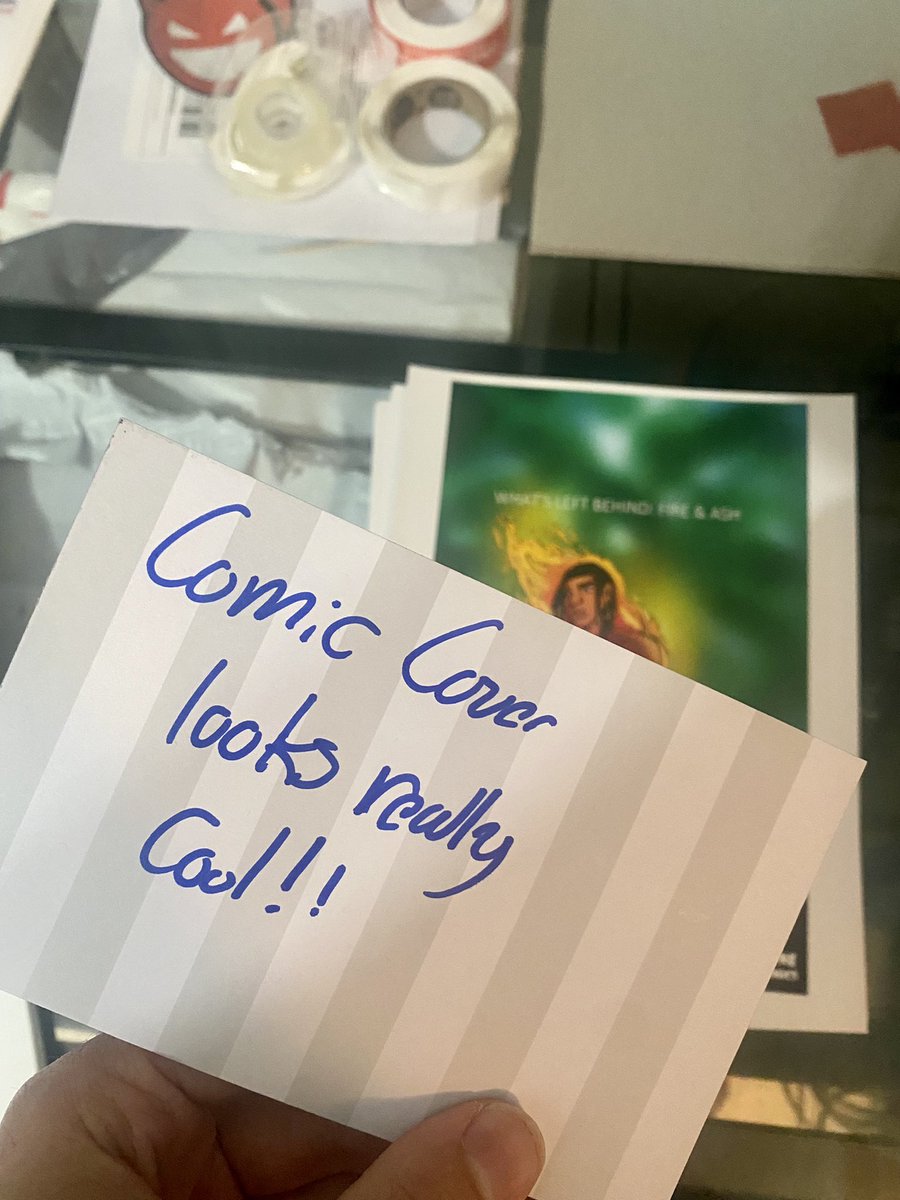 Printer left me cool note with my order today 😄