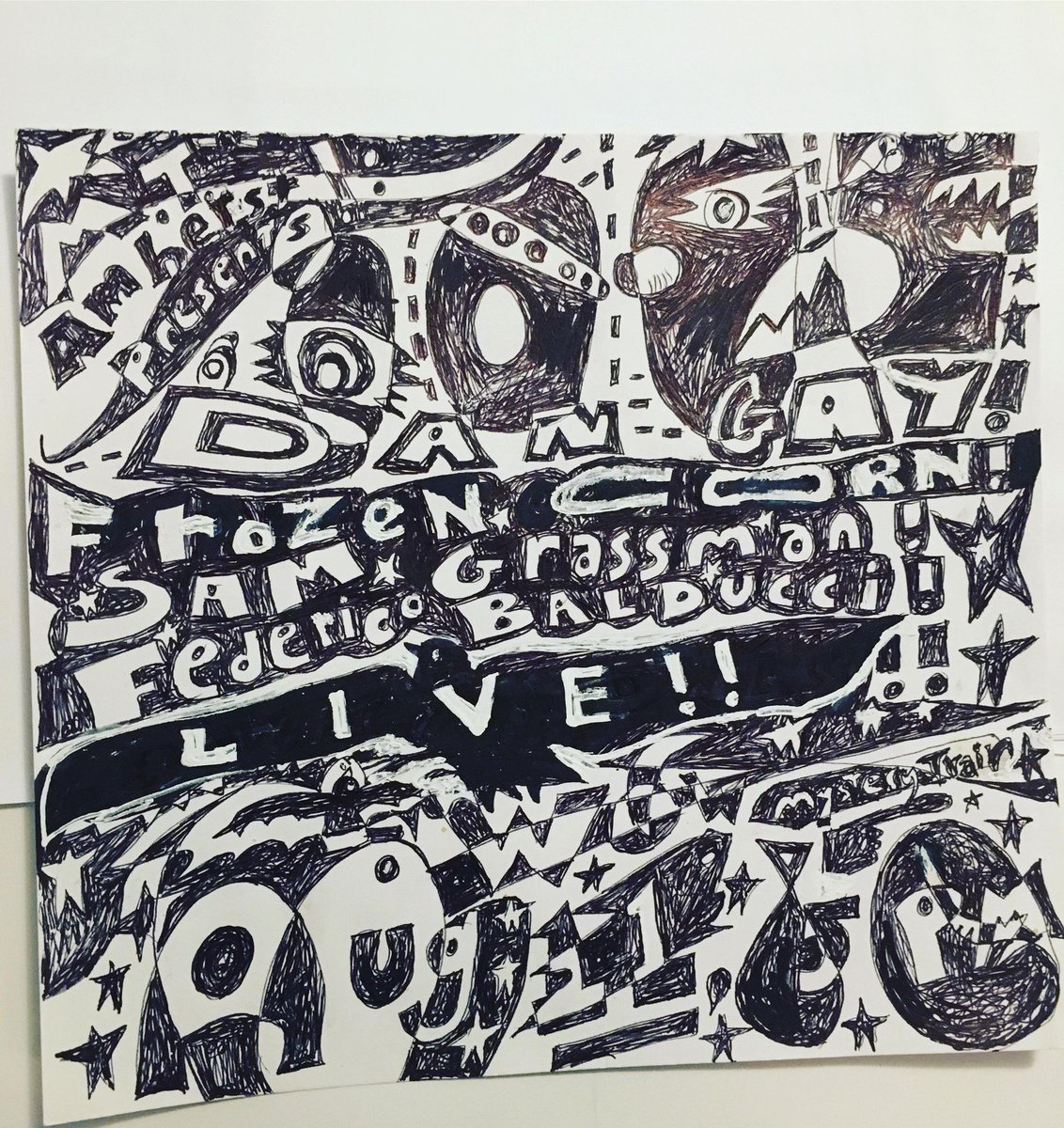 mystrarecords's tweet photo. happening today! at 5pm! Sam Gas Can! Dan Gay! Frozen Corn! Federico Balducci! https://t.co/UjDHpB65Qa
