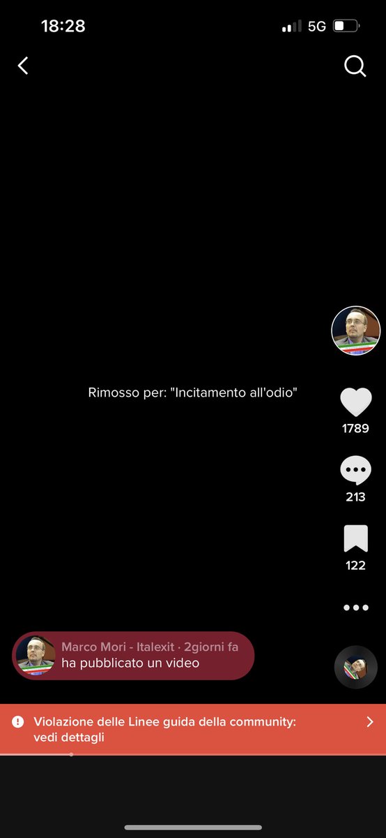 ItalexitMori's tweet image. TikTok blocca il video pubblicato sul mio canale di @gparagone e @AStramezzi che parlano del programma di #italexit, peraltro pacatamente, per incitamento all’odio. E poi ancora mi parlate di democrazia in questo Paese? Tutti i social sono sotto costante censura