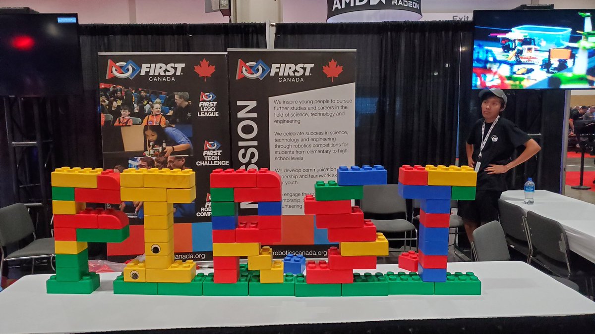 LEGO FIRST booth, made with the help of @mgci_FRC8574