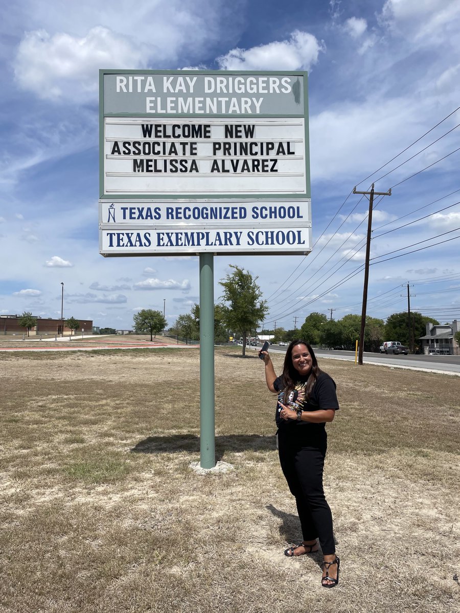 ⁦<a href="/NISDDriggers/">Rita Kay Driggers ES</a>⁩ so so excited to have ⁦<a href="/MAlvarez_NISD/">Melissa Alvarez</a>⁩ as part of our family.