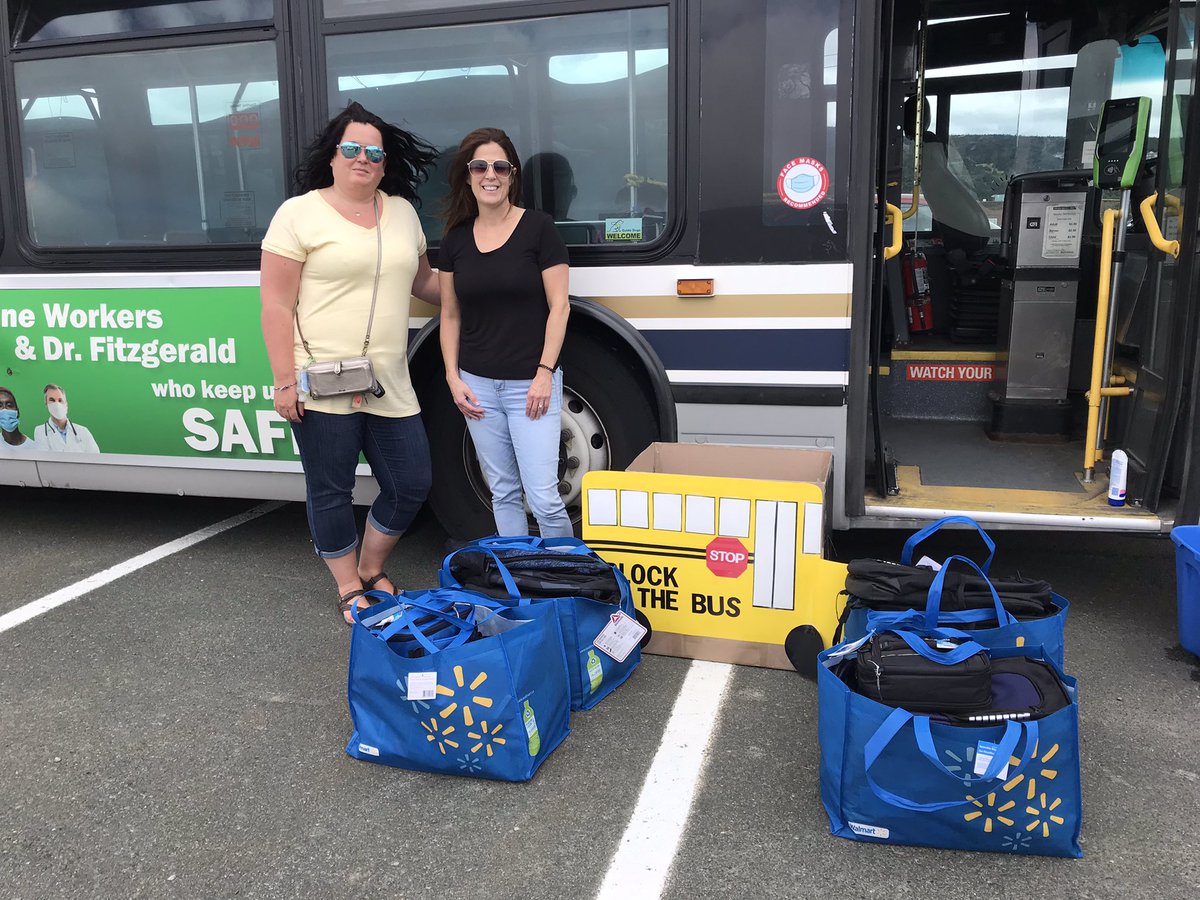 VOCMCares's tweet photo. Kim and Joanne with @KMKCapital dropped by with an incredible donation in support of  #BlocktheBus Thank you! 

We’re here at the Village Shopping Centre until 6pm. 

Stop by with your donations and help us be there for local kids in need. 

@590VOCM https://t.co/TZIPJYFTvP