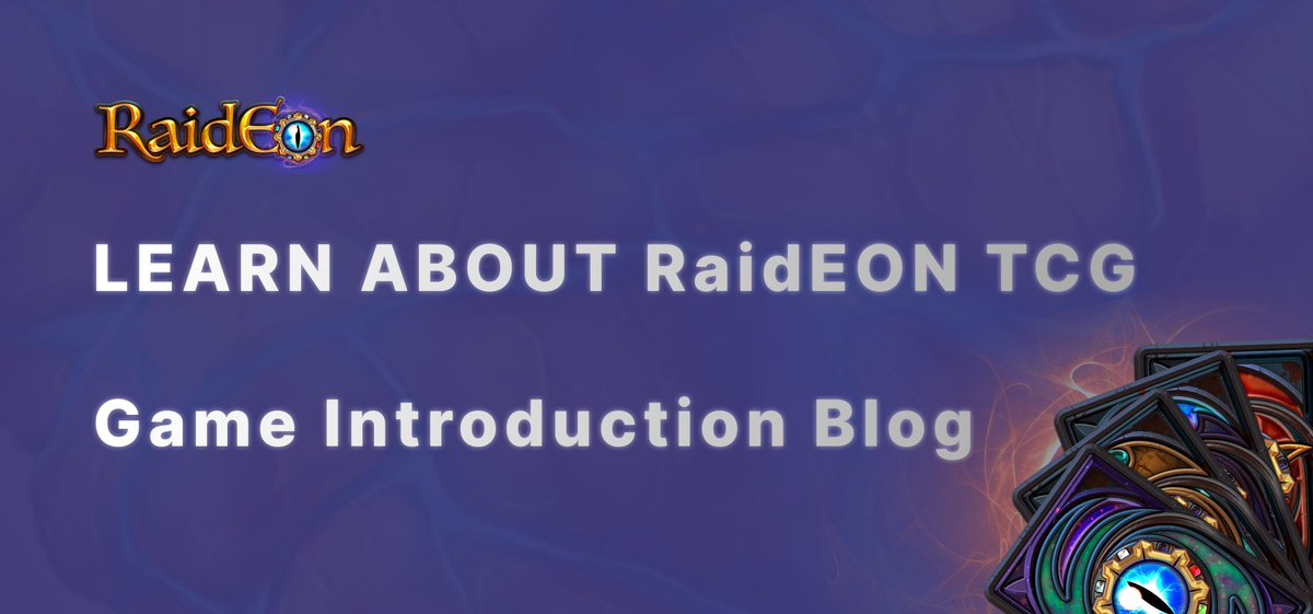 RaidEonTCG's tweet photo. Hey Raiders! It’s with much excitement that we bring you our first game blog! We know that you have a burning desire to know more about the game so here's an introduction to this world of fun.
Read here. 👇🏻
https://t.co/UhZoINfpVh
RT and get involved.
#nft #metaverse #RaidEon https://t.co/7uwbVv7ZKp
