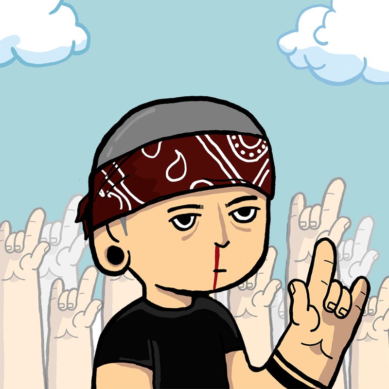 I won this bloody hardcore in the #skuli_best_frens giveaway! 
But yourself some #skulifrens 💪
Thanks <a href="/mrob99/">Tarn</a> and @LivingInBahstin 
And check out the artist @adithimawan_