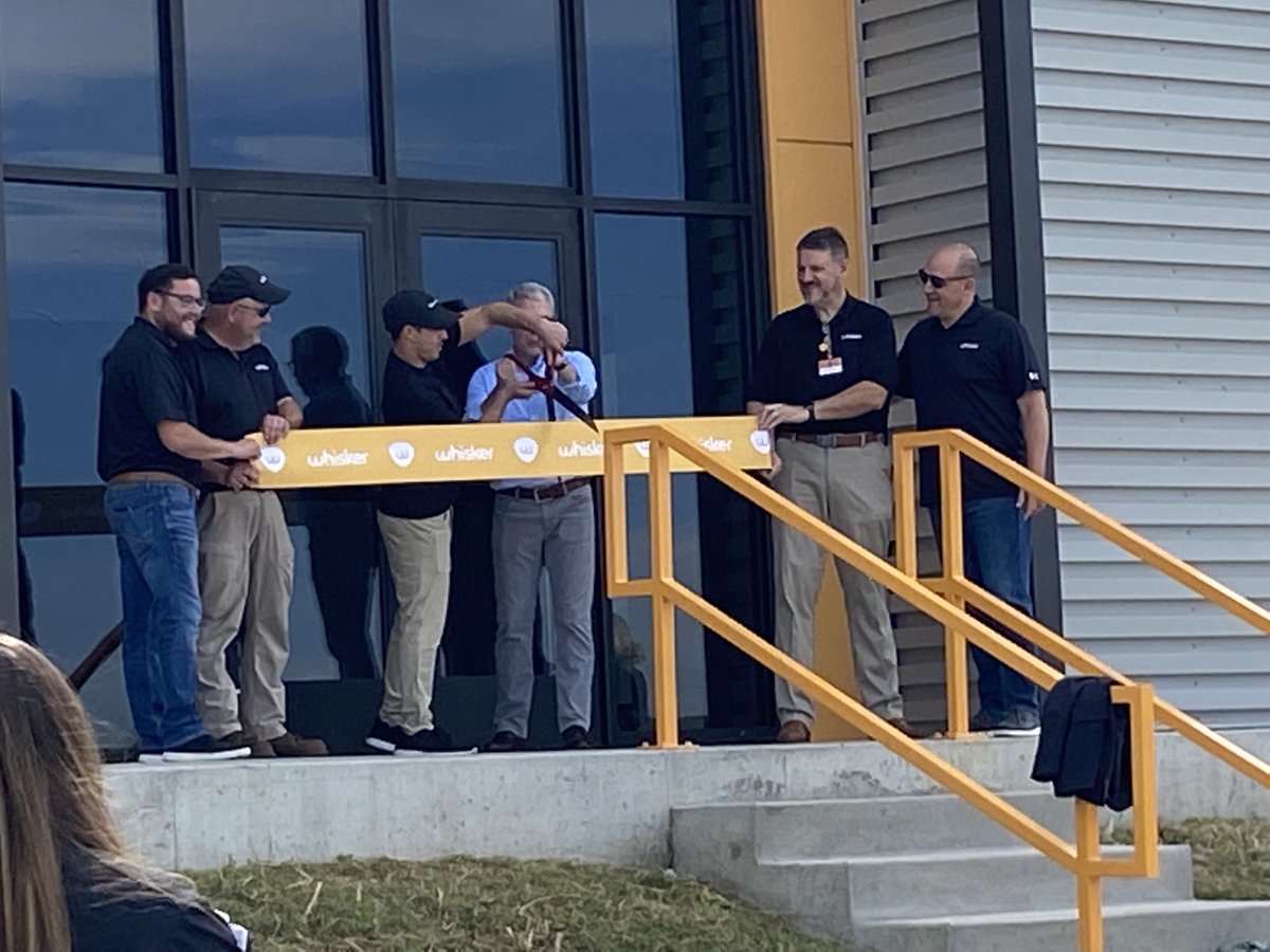 Thrive_ED's tweet photo. We were excited to attend Whisker's ribbon cutting celebration this week, marking the completion of the company's most recent expansion in Juneau. ThriveED president Deb Reinbold joined company leaders and Juneau Mayor Dan Wegener in giving a few remarks at the event. https://t.co/7EqBRHKzUX