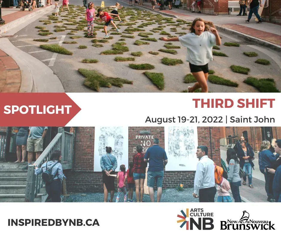 Meet on North Market St any time after 7pm on Friday to experience THIRD SHIFT: PERIPHERIES! THIRD SHIFT is an annual festival of public contemporary artworks organized by Third Space Gallery.  Explore more cultural events inspiredbynb.ca #InspiredByNB #ArtsCultureNB