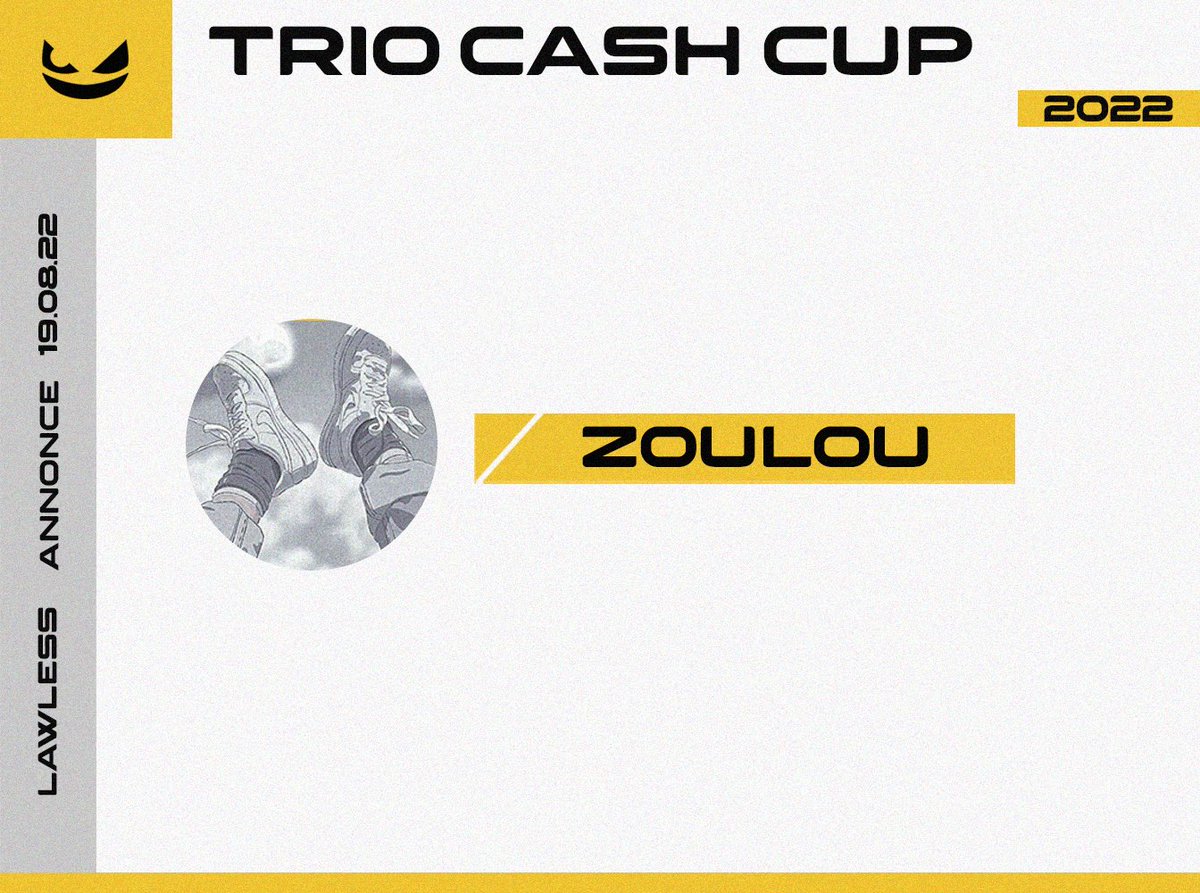 Dans 5 minutes la Cash Cup Trio débutera 🔥

Notre joueur est prêt et déterminé à tout arracher ! 

Bonne chance à tous 🤍
#Get2Mask 🎭