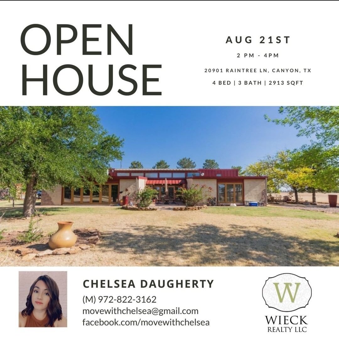 Don't miss this beautiful home just outside of Canyon on an acre lot with mature trees and landscaping. Escape the city life and enjoy the beautiful panhandle evenings on the back patio. #openhouse #amarillorealestate #txrealtor