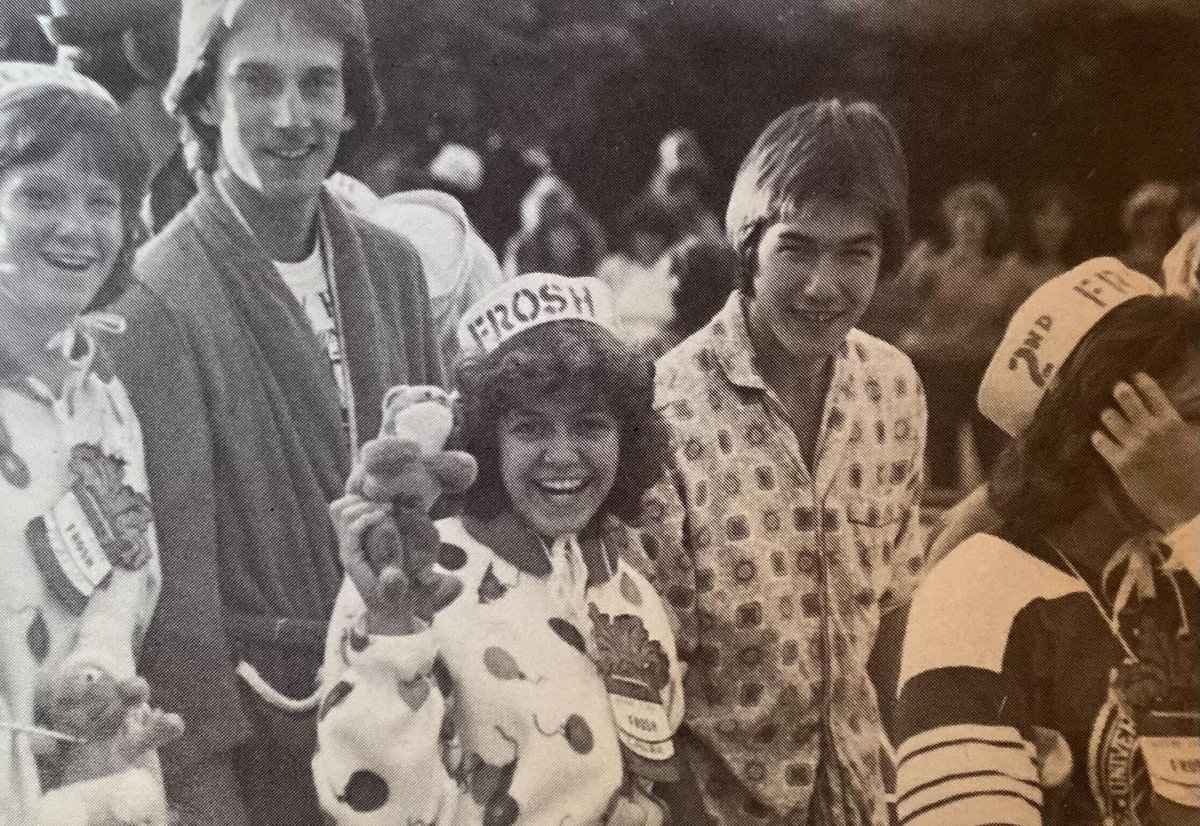 McMasterAlumni's tweet photo. Just a little over a week left until Welcome Week 2022! Here is a throwback from the 1982 Marmor. #FlashMacFriday https://t.co/BQ2ozqkwFA