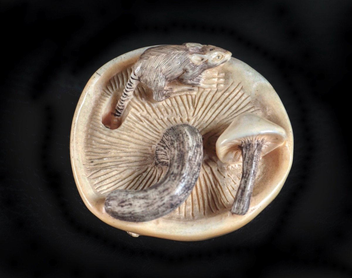 FarRiderWest's tweet photo. Vintage Japanese Netsuke Mushroom, Mouse and Spider Miniature - Signed https://t.co/xSbwVYTYsV #japaneseart #asianart #asiandecor #japanesefigurine #miniatures #japanesegifts #Japan #netsukes #netsuke #uniquegifts #mushroomnetsuke Available at https://t.co/XZg5GLWONS https://t.co/SVwFKKJwEl