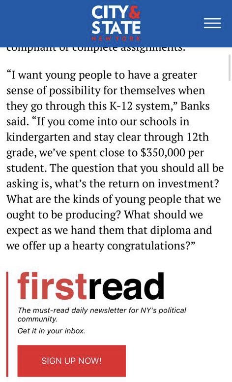 ⁦<a href="/DOEChancellor/">Chancellor Kamar H. Samuels</a>⁩ So we’re “producing” young people now? You make them sound like biotech industry widgets that are being rolled off an assembly line instead of fully complicated human beings with their own ideas for the future.