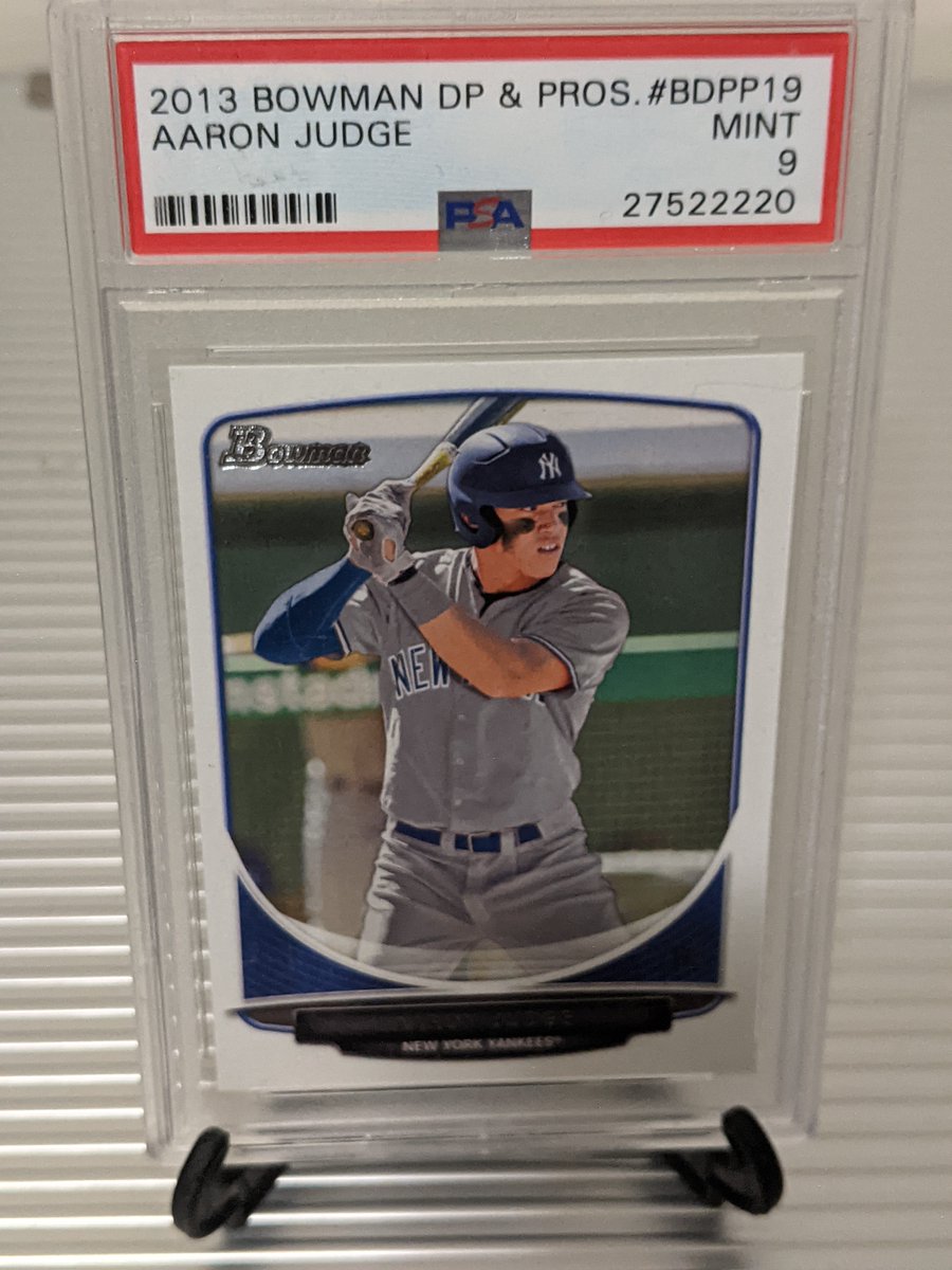 CardboardGlory2's tweet photo. 2013 Aaron Judge Bowman Draft Picks &amp; Prospects #BDPP19 RC PSA 9 #AllRise Starting Bid $30.00 
BIN: $65.00 @crainorr @JohnDevaneNYC @jz_sports_cards @rubbinizracin @card_buffalo @BfloSportsCards @yankeesgirl99 @yankeesgf @ILOVECOLLECTIN1 https://t.co/fOj7ye4I7m