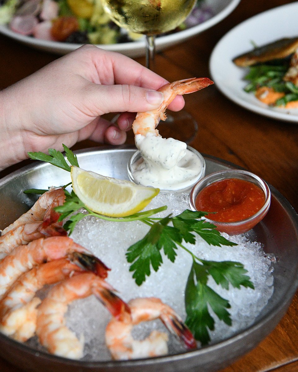 DFGrille's tweet photo. What a catch! 🍤 Enjoy our summer lovin' shrimp cocktail this weekend at DFG. https://t.co/MzJEPVCG0k