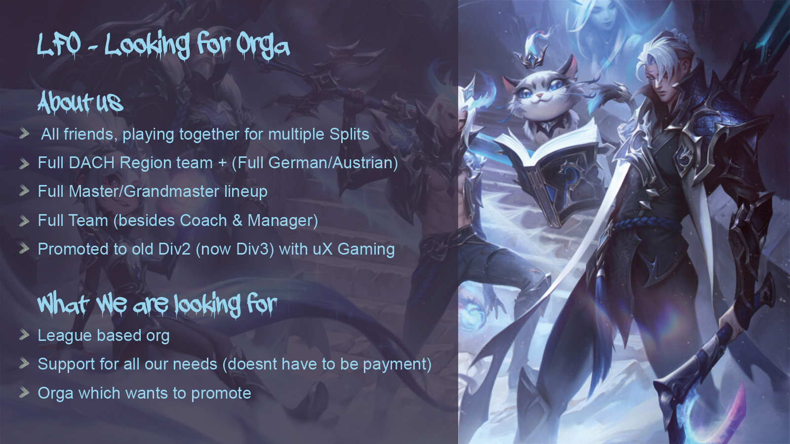 coach for league of legends I am grandmaster support