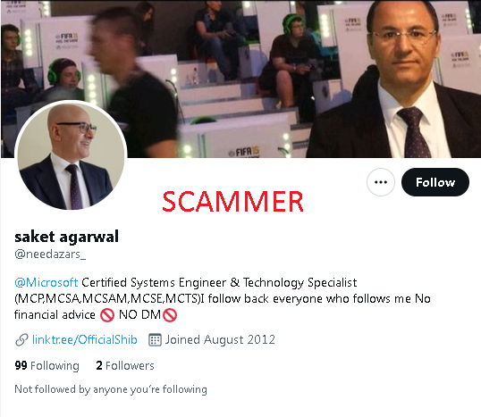 Dezaxe's tweet photo. #SHIBARMY My friend Ali Needazar got his account duplicated by a scammer

He tries to scam people in DM

We ask for your help to report and block this account @needazars_

The fake account has only 2 followers so let's eliminate him before people fall into the trap https://t.co/s8UYhjV9M2