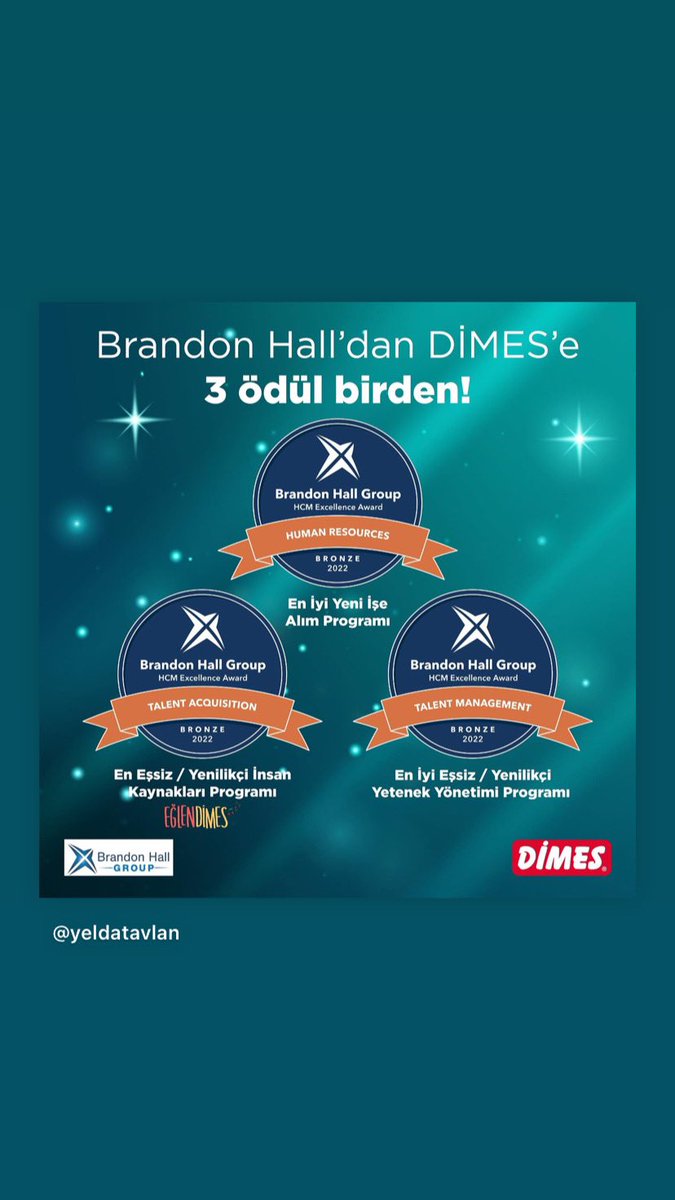 YELDATAVLAN's tweet photo. İnsan kaynakları uygulamalarımızla üç ödül birden daha kazandık🏆 https://t.co/gaWTORclRs