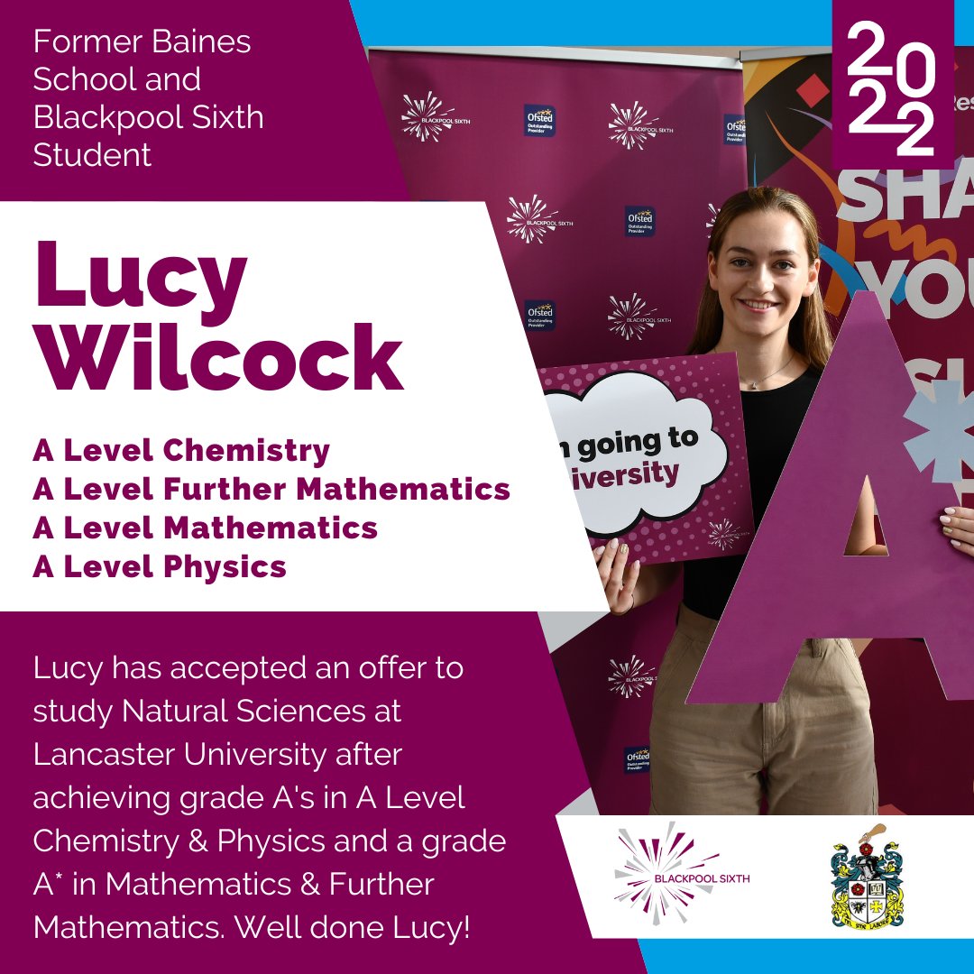 BlackpoolSixth's tweet photo. π Student Success π Congratulations to all of our students who have received their results, here are a few of our A level students! #B6RESULTS https://t.co/noHJHhegjg