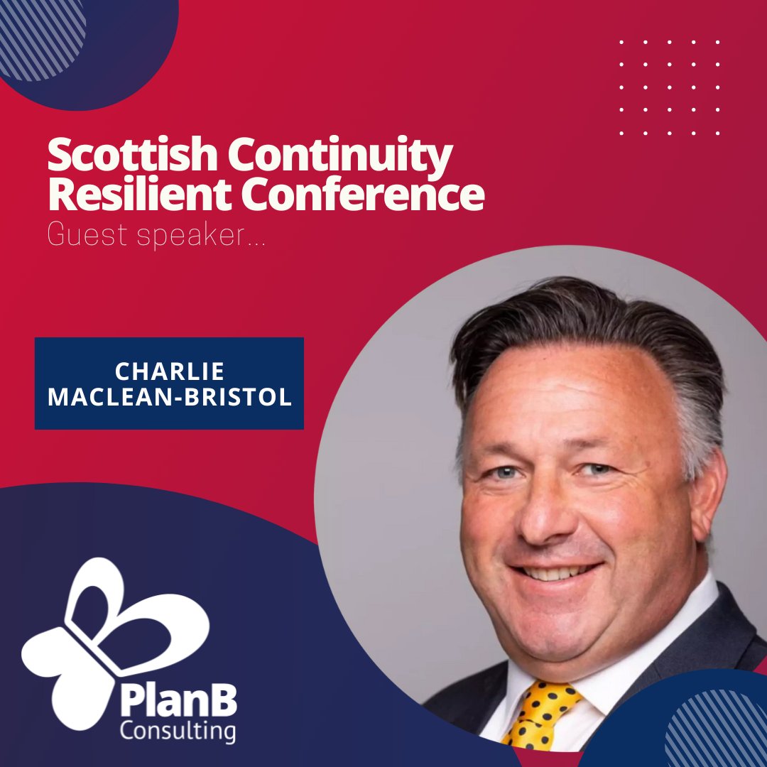 We are delighted to be returning to the first Scottish Continuity Resilient Conference since pre-covid times, with our CEO Charlie attending the event as a Guest Speaker. 👏 

For more information on how to attend, please visit: 
scottishcontinuity.com/news___events

#PlanBConsultant