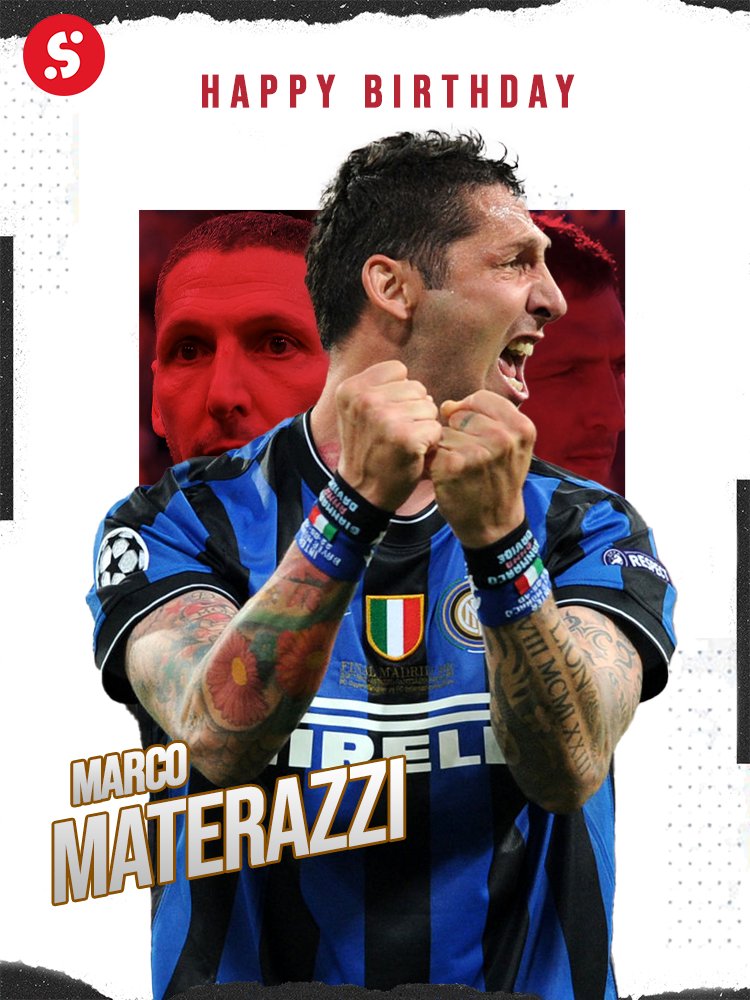 Happy birthday to Marco Materazzi, who turns 4  9  today!      