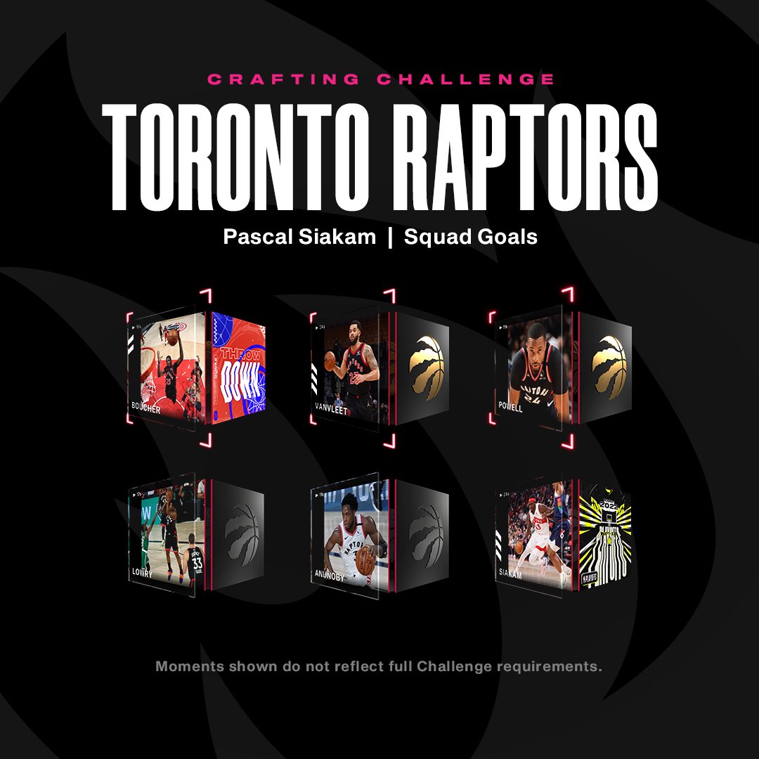 NBATopShot's tweet photo. Rewards for the last two Squad Goals Crafting Challenges don't disappoint. 🔥

Nikola Jokić x @nuggets ➡️ https://t.co/BajpnTxPFd

Pascal Siakam x @Raptors ➡️ https://t.co/vAobohM5mm https://t.co/IIi0IDORf8