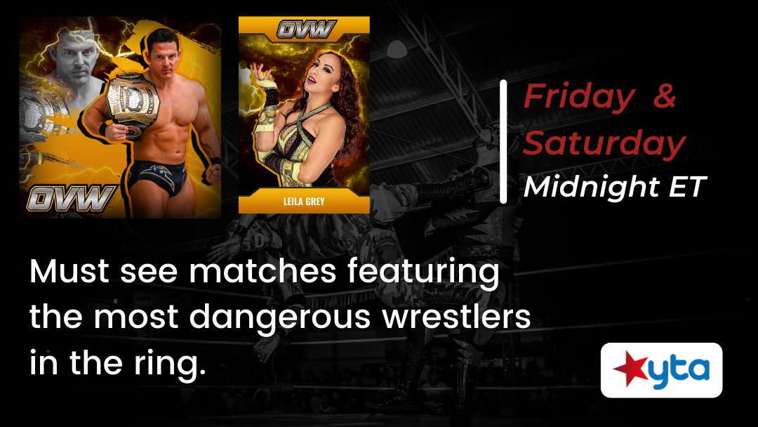 OVW's never been hotter than we are right now! Watch OVW on Friday & Saturday at midnight ET on YTA TV! #wrestling #show #bodybuilding #TVshow #trade #television #Entertainment #personality
