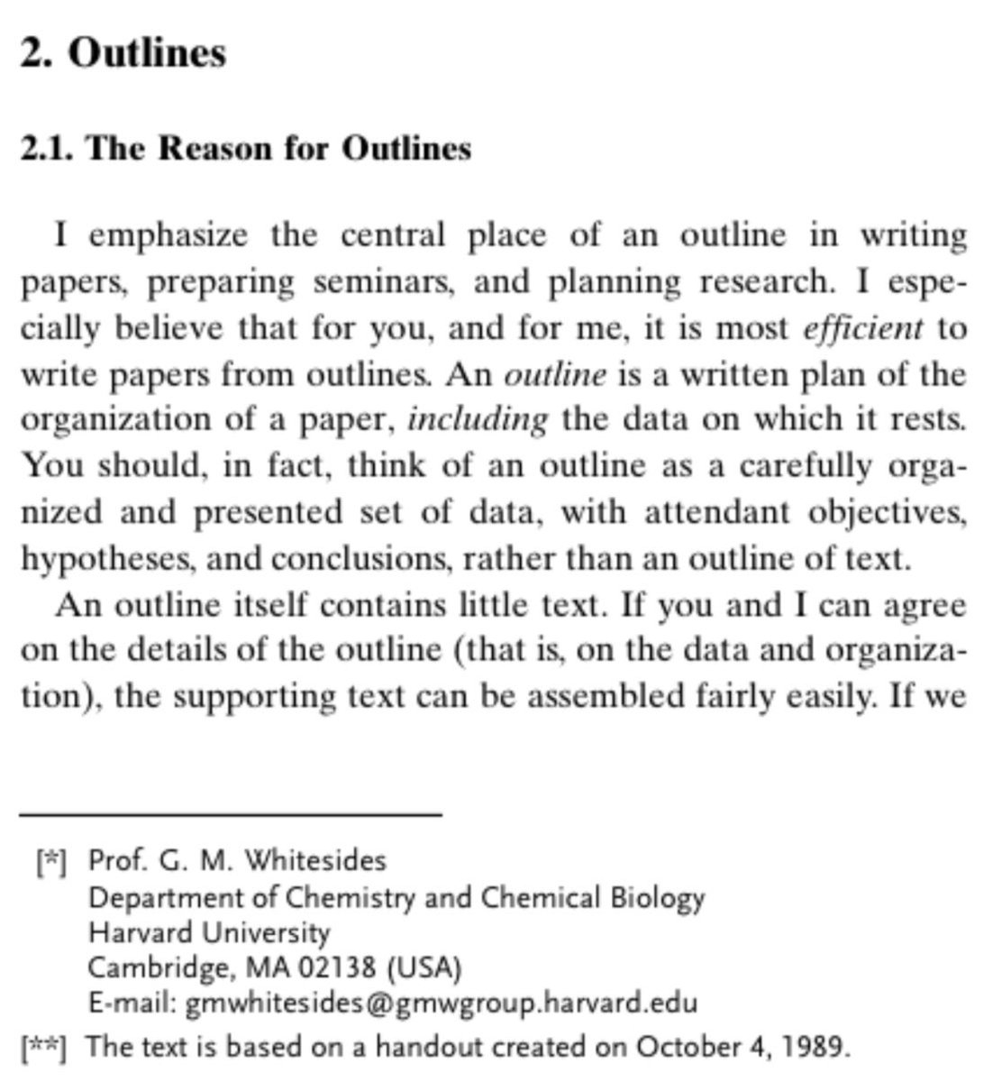 Fully agree. Originally conceived in 1989 and still very informative and insightful when “Writing a paper” ✍️📄. Many useful tipps and tricks, incl. the value of drafting an outline. Must-read for early-career scientists. And good read also for older scientists…