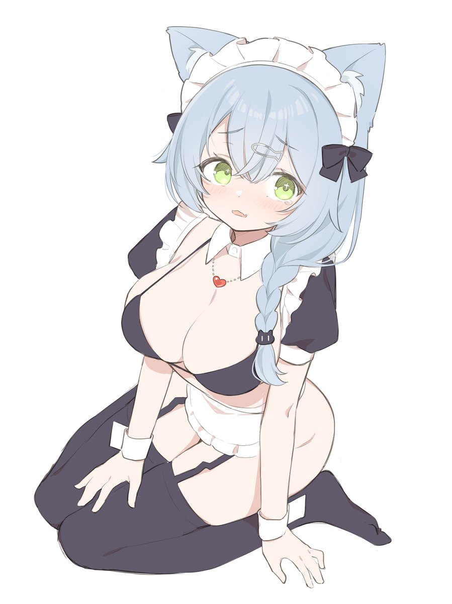 「巨乳ねこみみメイドちゃん... 」|うろつきのイラスト