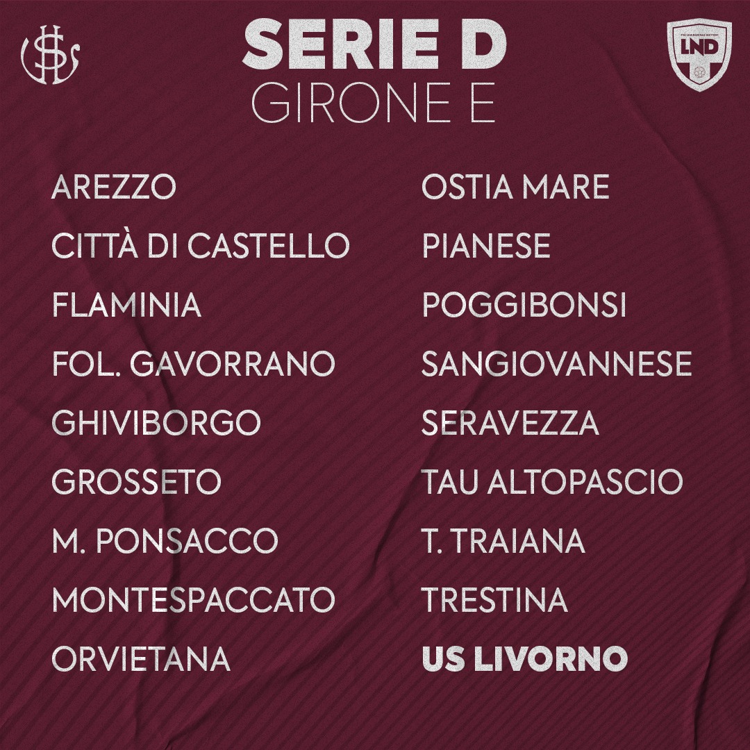 RenanTanandone's tweet photo. 🇮🇹 - A Lega Nazionale Dilettanti (LND) divulgou os grupos da próxima edição da Serie D. Vou elencar alguns destaques:

1º - Livorno foi confirmado e está na chave E

2º - Catania voltou e marca presença  no grupo I

3º - O novato Roma City foi parar no grupo F

(+)⬇️ https://t.co/mLdjeVIu1y