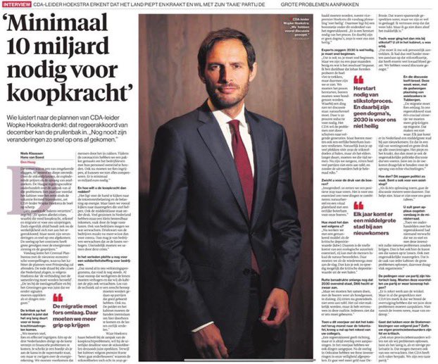 Gewoon even lezen. Een goed verhaal over stikstof, koopkracht, immigratie. Over echte problemen in de echte wereld en hoe die alleen samen met en niet los van de samenleving aangepakt kunnen worden.