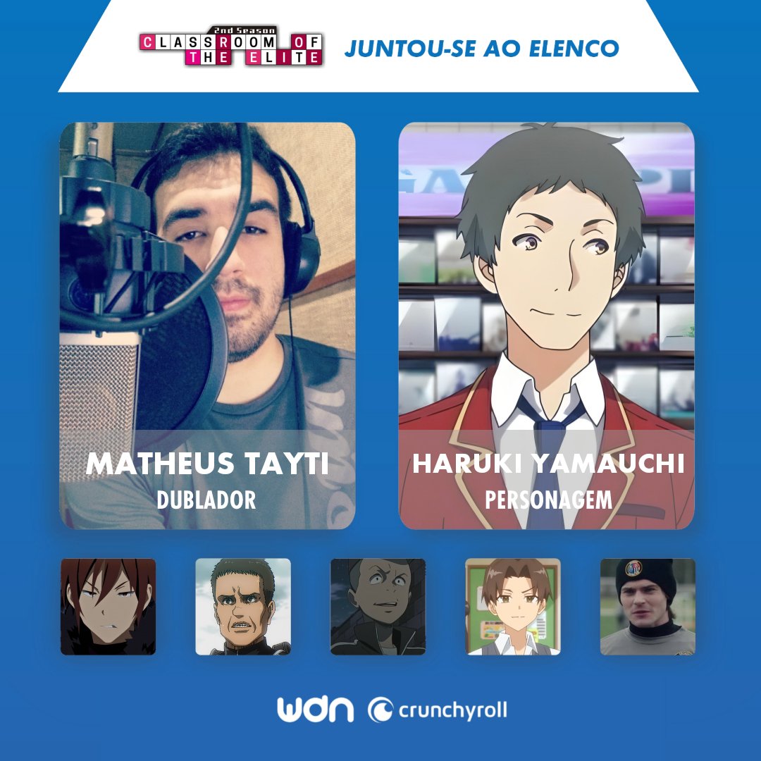 Classroom of the Elite: Conheça os dubladores no Brasil - Anime United