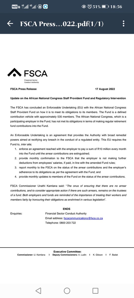 Svdludlu's tweet photo. @MYANC was deducting provident fund contributions from employees but didn't pay it over to the Fund.
So @MYANC is defrauding their own employees!!! 
#Corruption
#lawlessness https://t.co/uBCurFoENs