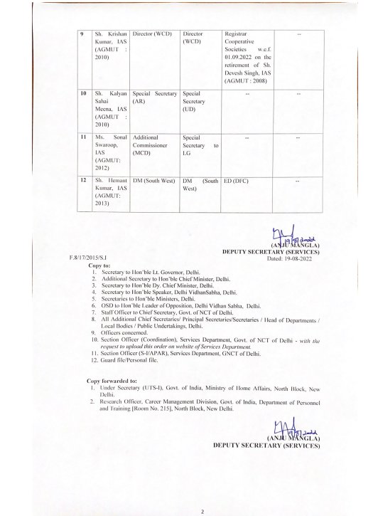 MelangeExpress's tweet photo. #BreakingNews: Lt Governor of #Delhi orders transfers of 12 IAS officers, with immediate effect. https://t.co/LiDvb6EKiw