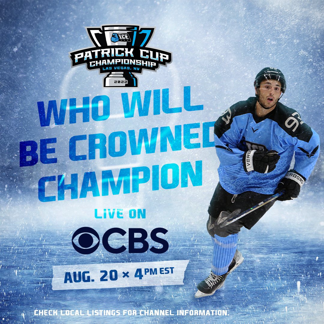 MearsyNHL's tweet photo. Hockey is on @CBS tomorrow at 4:00 ET with the @3IceHockey #PatrickCup Championship from Las Vegas! Check it out if you havenβt already this summer. Players are competing for $1 million. https://t.co/IMr5FJqMkP