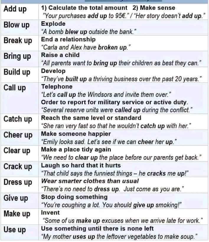English_idioms9's tweet photo. 🚦Phrasal verbs are important because English speakers use phrasal verbs all the time. They are extremely common in conversations, and that makes them essential to mastering the language.
Phrasal verbs will help you express yourself with a lot more ease. https://t.co/SXsEIyPbj7