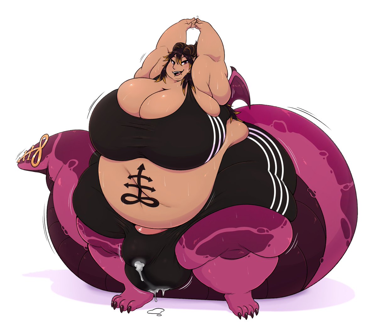 AmpleOrca's tweet photo. Lilli's getting a little too worked up at the gym, try not to stare too hard 👀💦

For @wideshark!💪 https://t.co/6Mf3OXoEEK