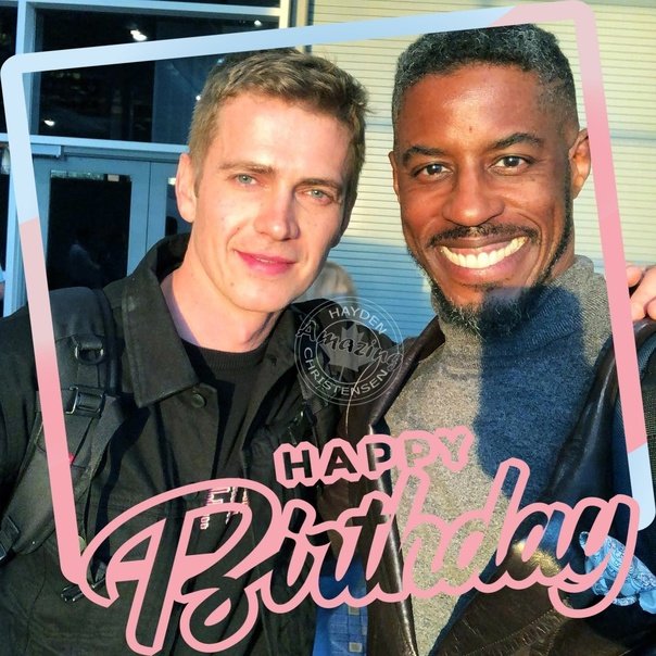 Happy birthday to admirable ! Hayden Christensen and Ahmed Best at Star Wars Celebration 2019, Chicago 