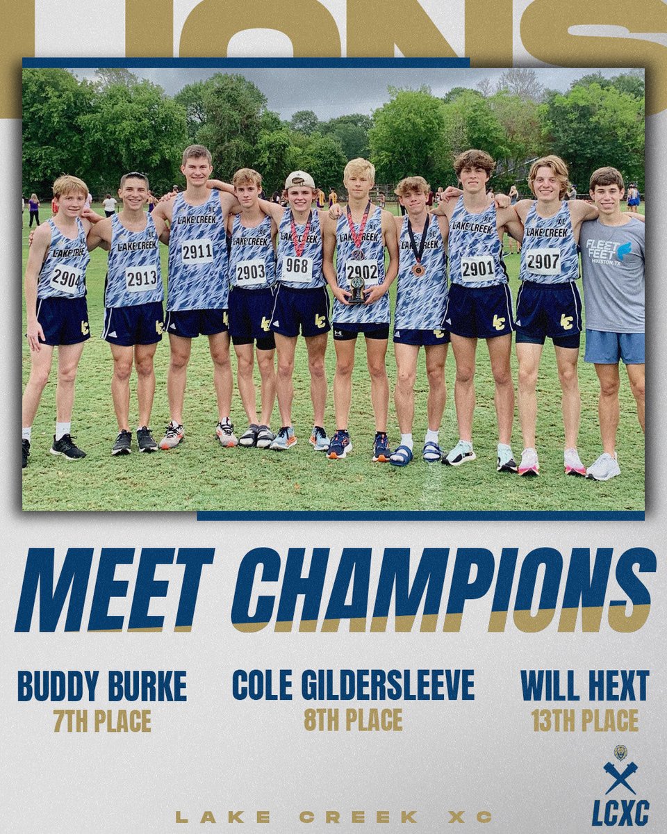 Varsity Boys take 1st!!! 
#LCXC 🏆😤🦁